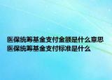 医保统筹基金支付金额是什么意思医保统筹基金支付标准是什么