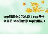 sop翻译中文怎么读（sop是什么意思 sop的音标 sop的用法）