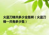 火蓝刀锋共多少全集啊（火蓝刀锋一共有多少集）