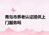 青岛市养老认证提供上门服务吗