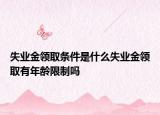 失业金领取条件是什么失业金领取有年龄限制吗