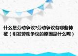 什么是劳动争议?劳动争议有哪些特征（引发劳动争议的原因是什么呢）