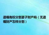 遗嘱有权分割妻子财产吗（无遗嘱财产怎样分割）