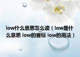 low什么意思怎么读（low是什么意思 low的音标 low的用法）