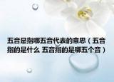五音是指哪五音代表的意思（五音指的是什么 五音指的是哪五个音）