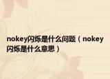 nokey闪烁是什么问题（nokey闪烁是什么意思）