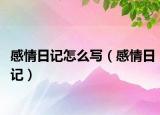 感情日记怎么写（感情日记）