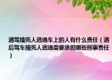 酒驾撞死人逃逸车上的人有什么责任（酒后驾车撞死人逃逸需要承担哪些刑事责任）