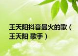 王天阳抖音最火的歌（王天阳 歌手）