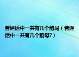 普通话中一共有几个韵尾（普通话中一共有几个韵母?）