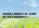 企业负责人指的是法人吗（企业负责人与法人的区别是什么）