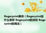 fingerprint英语（fingerprint是什么意思 fingerprint的音标 fingerprint的用法）