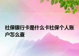 社保银行卡是什么卡社保个人账户怎么查