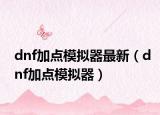 dnf加点模拟器最新（dnf加点模拟器）