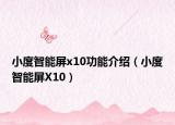 小度智能屏x10功能介绍（小度智能屏X10）