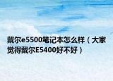 戴尔e5500笔记本怎么样（大家觉得戴尔E5400好不好）