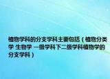 植物学科的分支学科主要包括（植物分类学 生物学 一级学科下二级学科植物学的分支学科）