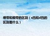 绶带和缎带的区别（s挡和d挡的区别是什么）