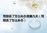 驾照丢了怎么补办需要几天（驾照丢了怎么补办）