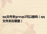 qq文件夹group2可以删吗（qq文件夹在哪里）
