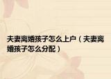 夫妻离婚孩子怎么上户（夫妻离婚孩子怎么分配）