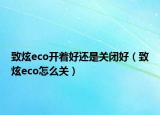 致炫eco开着好还是关闭好（致炫eco怎么关）