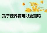 孩子抚养费可以变更吗
