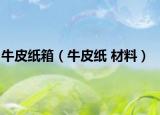 牛皮纸箱（牛皮纸 材料）