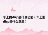 车上的disp是什么功能（车上的disp是什么意思）