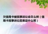 欠信用卡被民事诉讼会怎么样（信用卡民事诉讼后果是什么呢）