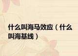 什么叫海马效应（什么叫海基线）