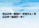 空山之中一亩田打一字是什么（空山之中一亩田打一字）
