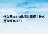 什么是ted talk演讲视频（什么是Ted talk?）