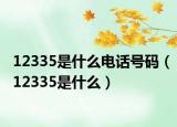 12335是什么电话号码（12335是什么）
