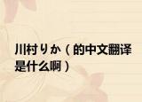 川村りか（的中文翻译是什么啊）