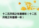 十二五开局之年是哪年（十二五开局之年是哪一年）