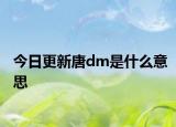 今日更新唐dm是什么意思