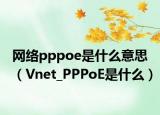 网络pppoe是什么意思（Vnet_PPPoE是什么）