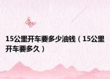 15公里开车要多少油钱（15公里开车要多久）