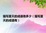 描写夏天的成语有多少（描写夏天的成语有）