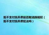拒不支付抚养费能否取消探视权（拒不支付抚养费犯法吗）
