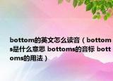 bottom的英文怎么读音（bottoms是什么意思 bottoms的音标 bottoms的用法）