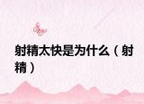 射精太快是为什么（射精）
