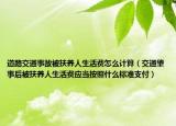 道路交通事故被扶养人生活费怎么计算（交通肇事后被扶养人生活费应当按照什么标准支付）