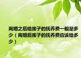 离婚之后给孩子的抚养费一般是多少（离婚后孩子的抚养费应该给多少）