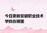 今日更新安徽职业技术学院在哪里