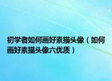 初学者如何画好素描头像（如何画好素描头像六优质）