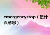 emergencystop（是什么意思）