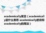 academically发音（academically是什么意思 academically的音标 academically的用法）