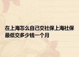 在上海怎么自己交社保上海社保最低交多少钱一个月